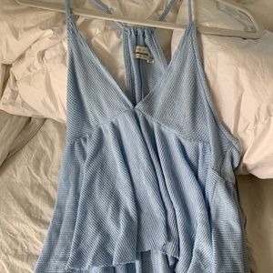 baby blue baby doll tank